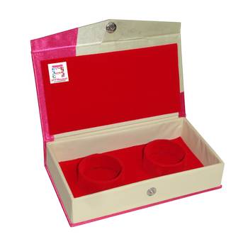 Atorakushon Bangle Box Bracelet Jewelry Storage Box Vanity Case 2pcs(Pink) 2