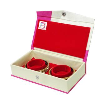 Atorakushon Bangle Box Bracelet Jewelry Storage Box Vanity Case 2pcs(Pink) 3