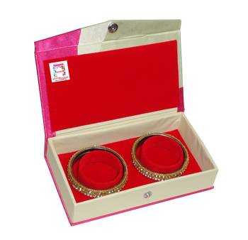 Atorakushon Bangle Box Bracelet Jewelry Storage Box Vanity Case 2pcs(Pink) 4