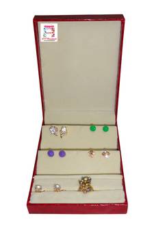 atorakushon   Brown Multipurpose Ring Earring Jewellery Box Organiser Easy to Carry