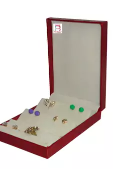 atorakushon   Brown Multipurpose Ring Earring Jewellery Box Organiser Easy to Carry