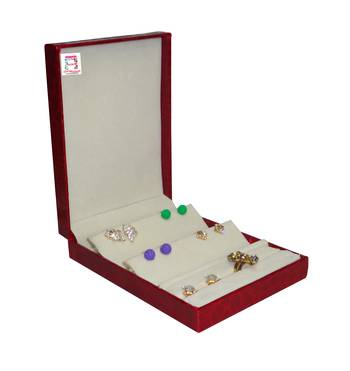 atorakushon   Brown Multipurpose Ring Earring Jewellery Box Organiser Easy to Carry 4