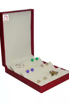 atorakushon   Brown Multipurpose Ring Earring Jewellery Box Organiser Easy to Carry