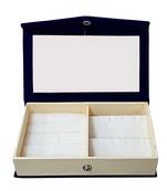 Atorakushon Multipurpose Ring Earring Jewellery Box Organiser Easy to Carry Blue
