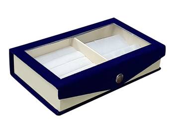 Atorakushon Multipurpose Ring Earring Jewellery Box Organiser Easy to Carry Blue 2