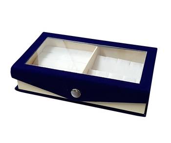 Atorakushon Multipurpose Ring Earring Jewellery Box Organiser Easy to Carry Blue 3