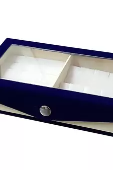 Atorakushon Multipurpose Ring Earring Jewellery Box Organiser Easy to Carry Blue