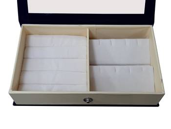 Atorakushon Multipurpose Ring Earring Jewellery Box Organiser Easy to Carry Blue 5