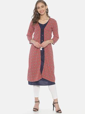 Multicolor printed viscose ethnic-kurtis 1