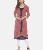 Multicolor printed viscose ethnic-kurtis