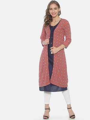Multicolor printed viscose ethnic-kurtis 4