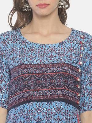 Multicolor printed viscose ethnic-kurtis 5