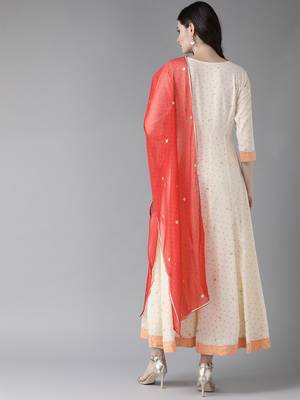 Cream printed crepe ethnic-kurtis 2