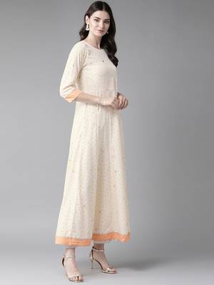 Cream printed crepe ethnic-kurtis 3