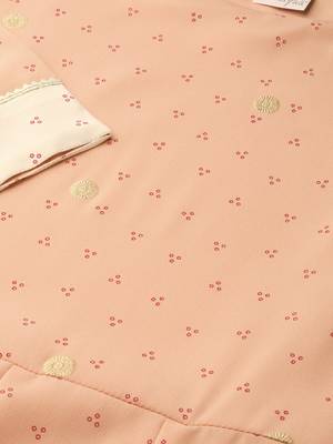Peach printed crepe ethnic-kurtis 5