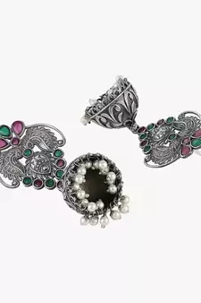 Silver Jhumkas