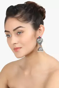 Silver Jhumkas
