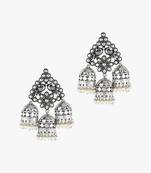 Silver Jhumkas