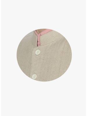 Beige Woven Wool Nehru Jacket 5