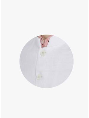 White Woven Cotton Nehru Jacket 5