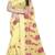 Yellow embroidered net saree with blouse