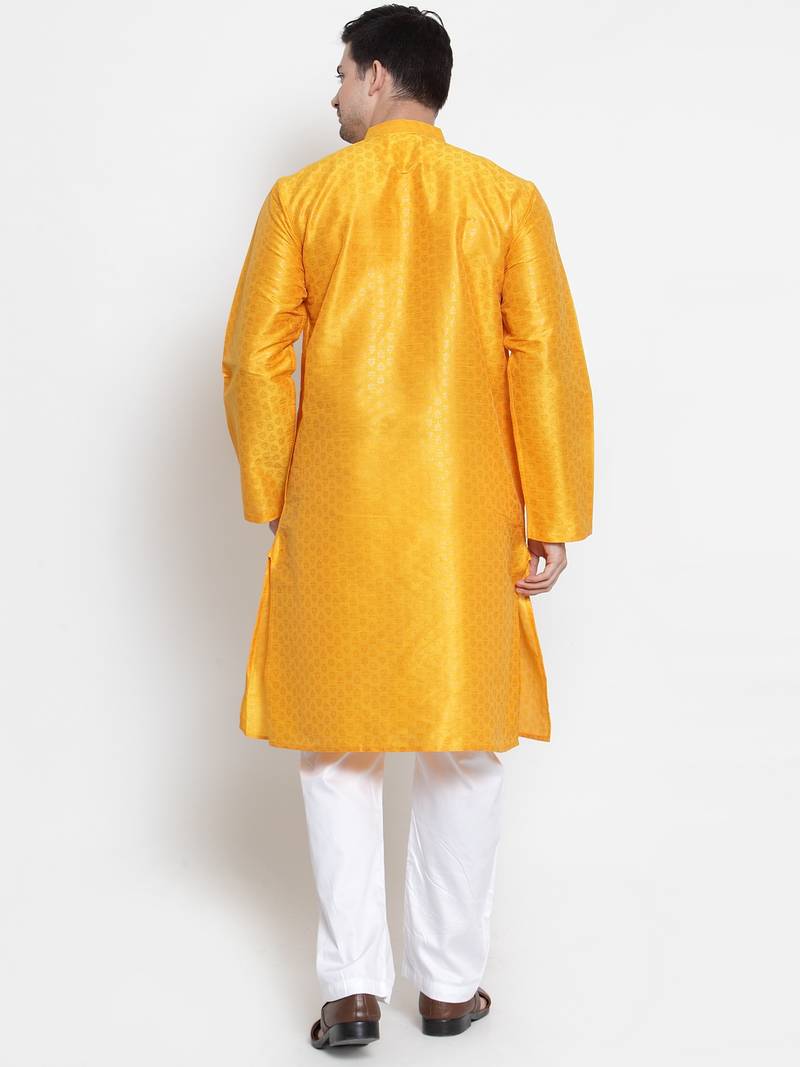 Yellow Kurta Pajama Cotton main image 1
