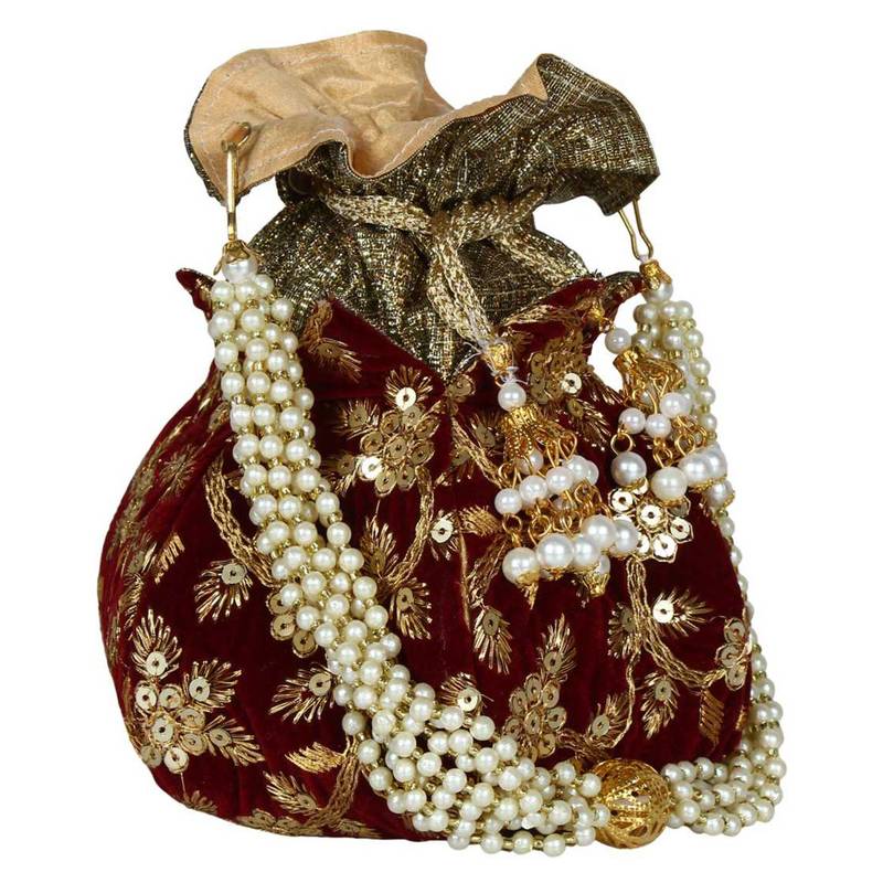 maroon potli