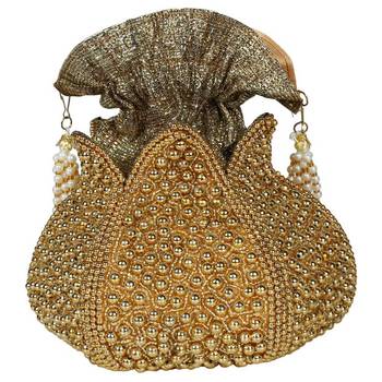 Worthyy Collections Gold Pearl with Embroidered work 1