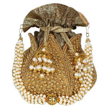 Worthyy Collections Gold Pearl with Embroidered work 2
