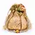 Worthyy Collections Silk Potli in Gold with Embroidery & Gota Patti work