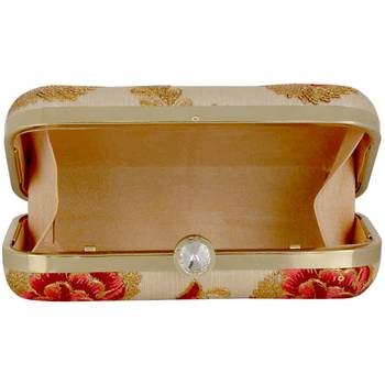 Worthyy Collections Embroidered Party Clutch Bag Gold 5