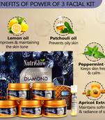 50gms +10ml Of Platinum, Diamond & Gold Facial Kit ,Power of 3 Facial Kit By NutriGlow 