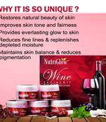 250gm + 10ml Of Wine Facial Kit for Blemish Free Fairer Complexion By NutriGlow 