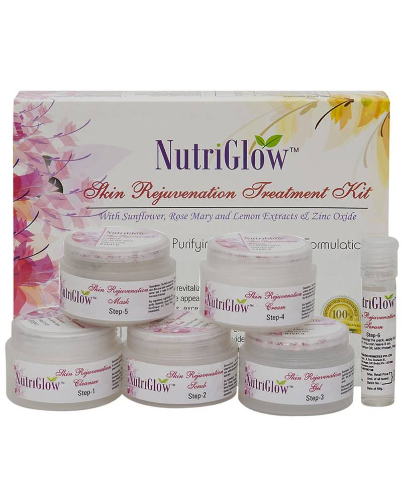 50gms +10ml Of Skin Rejuvenation Treatment Kit with Sunflower, Rose Mary, Lemon Extracts & Zinc Oxide By NutriGlow 