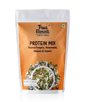 500gms Protein Mix,Roasted Pumpkin Watermelon Almonds and Soya Nuts, Veg Protein Seeds By True Elements 1