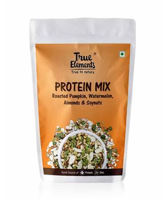 250gms Protein Mix,Roasted Pumpkin Watermelon Almonds and SOYA Nuts, Veg Protein Seeds By True Elements 1