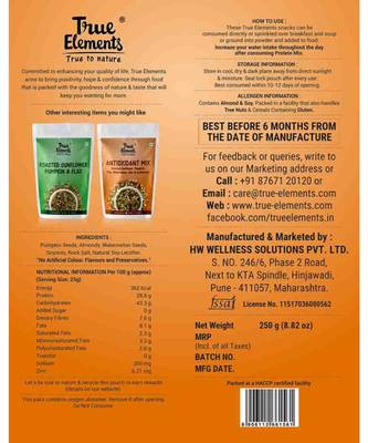 250gms Protein Mix,Roasted Pumpkin Watermelon Almonds and SOYA Nuts, Veg Protein Seeds By True Elements 3