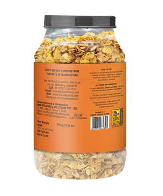 750gms Baked Granola Honey Crunch By True Elements   2