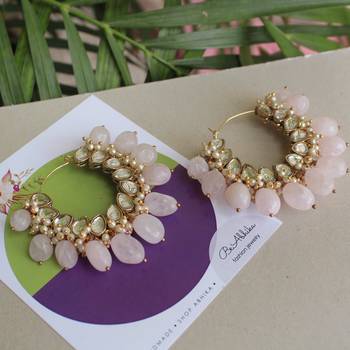 Afreen Hoop Pink Earrings 1