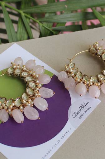Afreen Hoop Pink Earrings