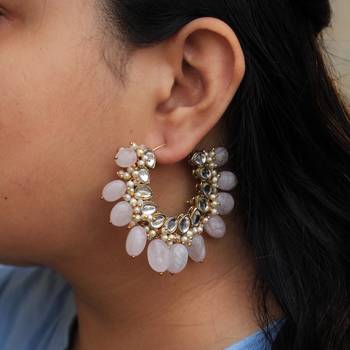 Afreen Hoop Pink Earrings 2