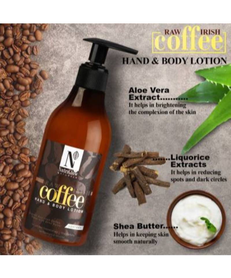 NutriGlow Natural Raw Irish Coffee Body Cream / Yogurt Extract with