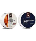 200gms Of Advanced Organics Hair Creme Mask For Dry & Damaged Hair & Advaced Organics De Tan Creme Mask By NutiGlow