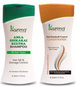 Amla Shikakai Reetha Shampoo Anti Dandruff Control Conditioner with Milk Protein