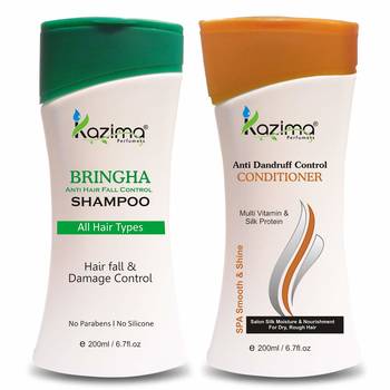 Bringha Anti Hair Fall Control Shampoo Anti Dandruff Control Conditioner For Clean Gently Nourish Hair 1