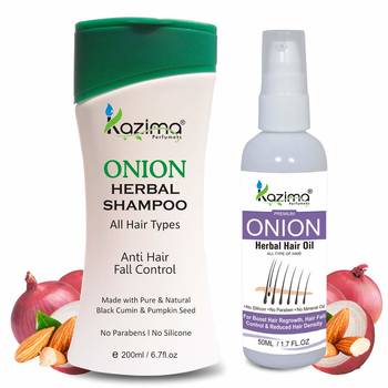 50 ML ONION Herbal Hair Oil  ONION HERBAL SHAMPOO 2 PCS Combo Pack with Multi Vitamins 1