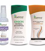 ONION Herbal HAIR OIL 50 ML ONION HERBAL SHAMPOO Anti Hair Fall & Damage Control CONDITIONER