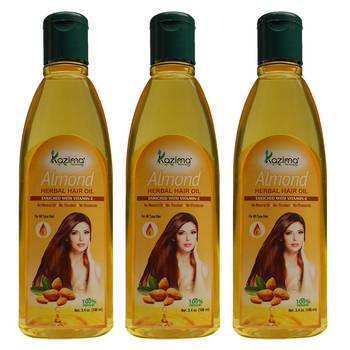 100ml Almond Herbal Hair Oil  Pack of 3 Ideal for Anti Hair Fall control & Maintains healthy scalp & Promote Hair Growth 1