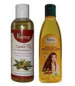 Combo of Castor Oil and Almond Herbal Hair Oil Each 100ML Anti Hair Fall Control & Maintains Healthy Scalp & Hair Growth
