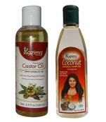 100ML Combo of Castor Oil and Coconut Herbal Hair Oil Each  Reduces Hair Fall, Hair loss control & Hair Growth